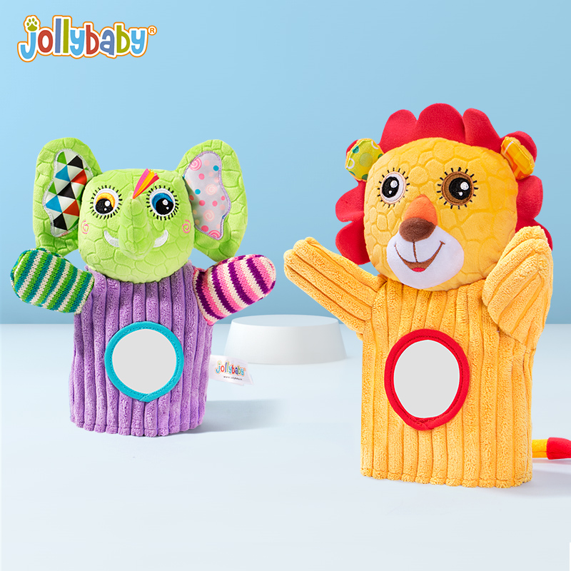 Jollybaby Baby Comfort Doll Plush Finger Puppet Toy Baby Animal Gloves Bite Doll