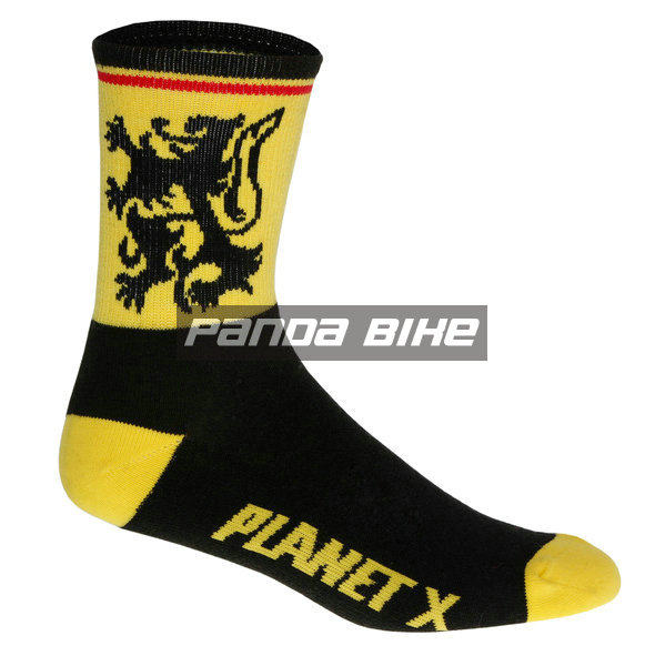 PLANET X Tour Of Flanders Lions of Flanders Cycling Socks Wool Socks