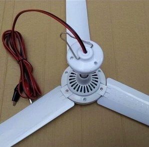 20 Inch 12V6W Camping Tent Electric Fan Micro Mini Camping Ceiling Fan Outdoor Portable Battery Ceiling Fan