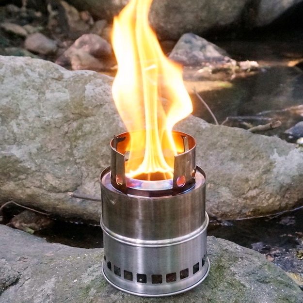 Outdoor wood stove portable wood stove folding alcohol windproof stove wood gasifier camping camping stove