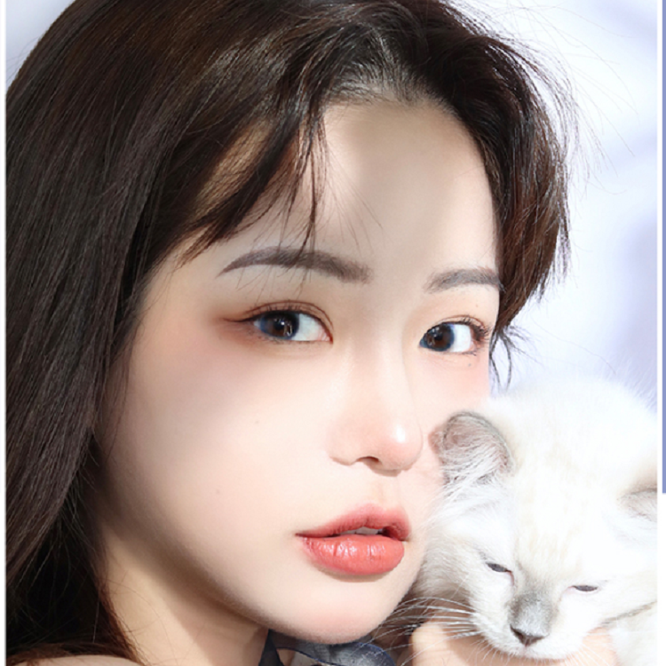 日抛美瞳女10片装大小直径混血网红自然灰色彩色隐形眼镜正品大牌