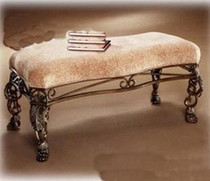 Fashion wrought iron shoe stool Dressing stool Sitting stool Bed tail stool rectangular stool Clothing store shoe stool leisure chair spot