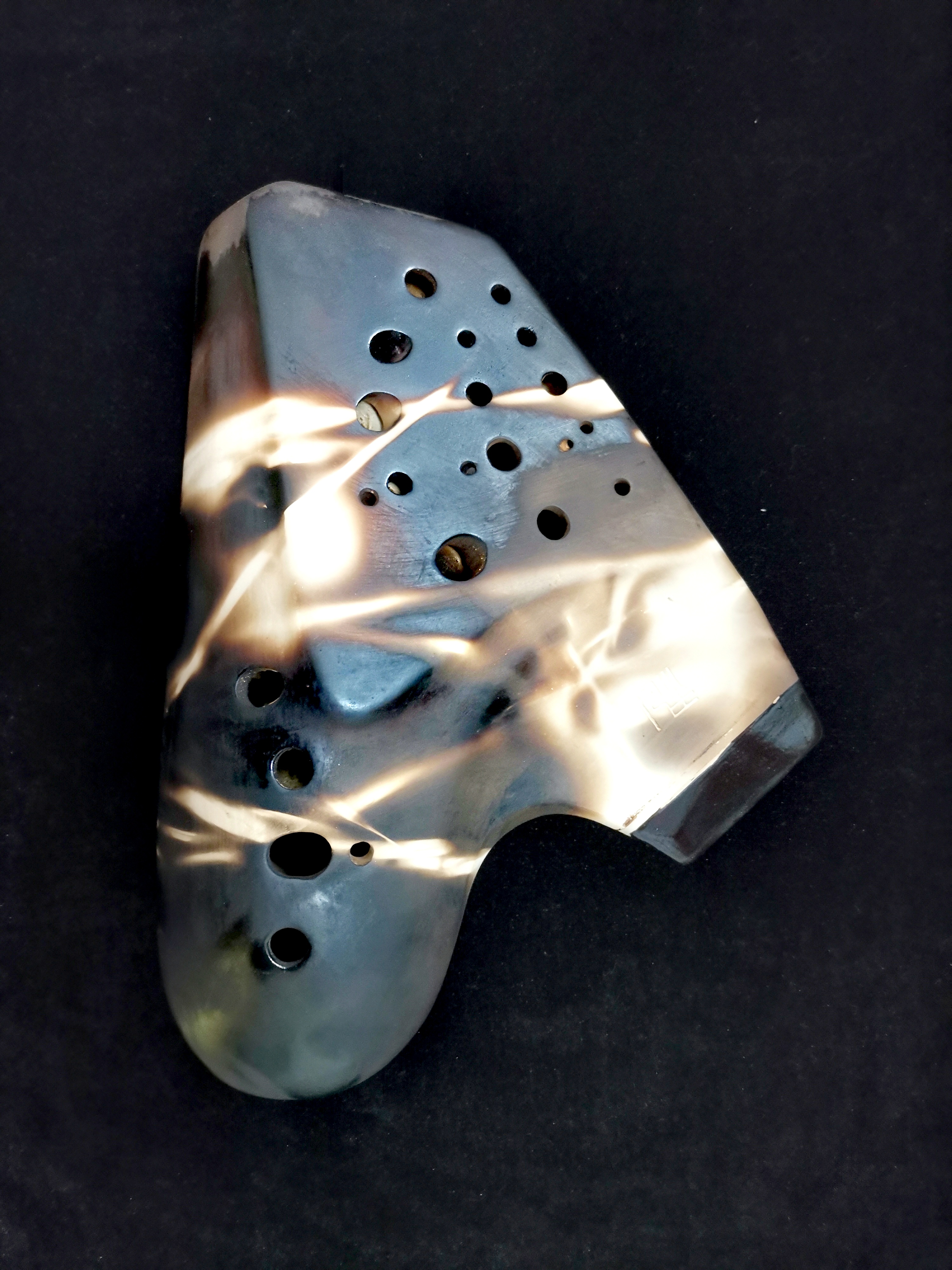 Pottery flute instrument BC3 pottery flute bass C key three-pipe pottery flute ultra-wide range playing pottery flute