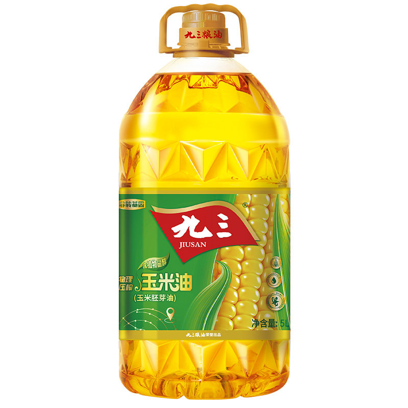  Nine-three non-genetically modified corn oil edible oil 5l first-class pressing process Northeastern baking 5 liters