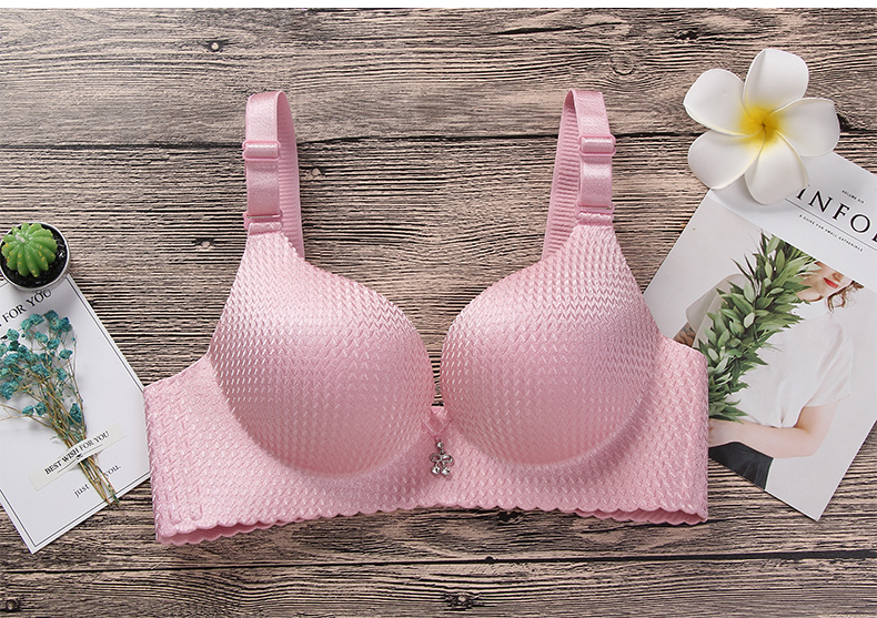 Áo ngực nhỏ sexy không có vòng thép dày áo ngực siêu dày 8 cm tập trung đồ lót ngực phẳng nữ aa cup loại điều chỉnh