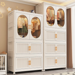 Baby Wardrobe kids For Home Bedroom Small Wardrobe Baby kids Hanging Clothes Type Bay Window Large Capacity Storage Cabinet Storage Box