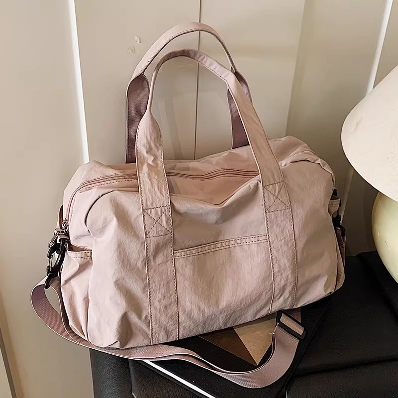 Short-distance travel bag, women's small, lightweight portable storage bag, large capacity, hanging trolley case, sports crossbody fitness bag