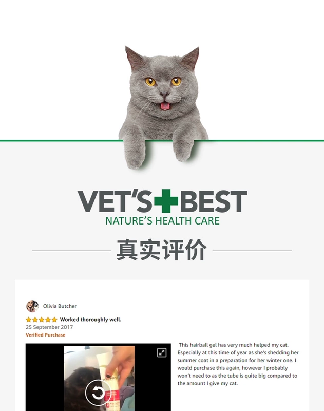 E pet VETS BEST / kem tự nhiên màu xanh lá cây mèo tự nhiên để bóng tóc thú cưng thành một con mèo nhỏ nhổ lông bóng - Cat / Dog Health bổ sung