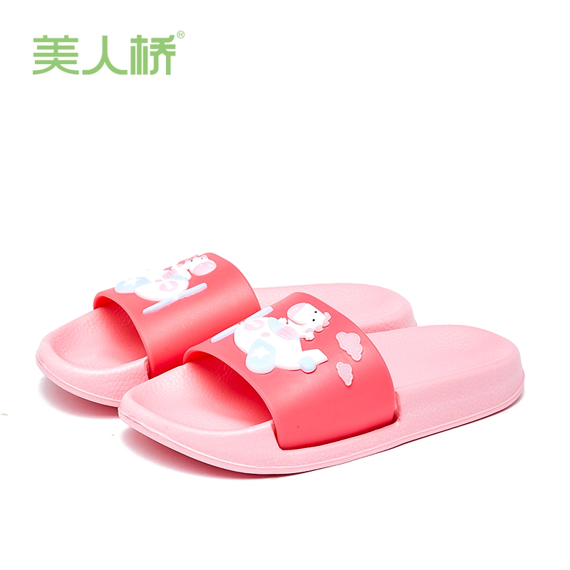 Beauty bridge children's slippers summer boys baby girls indoor home non-slip soft bottom children princess slippers