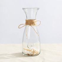 Dried flower vase glass transparent decoration decoration bedroom living room flower arrangement set