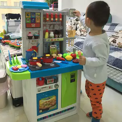 Large children's kitchen toy set Boy boy child treasure girl dress up home wine cooking cooking Birthday gift