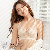 Non-steel ring ultra-thin sexy lace rabbit ear cup underwear small chest collection small collection of small big chest comfortable bra