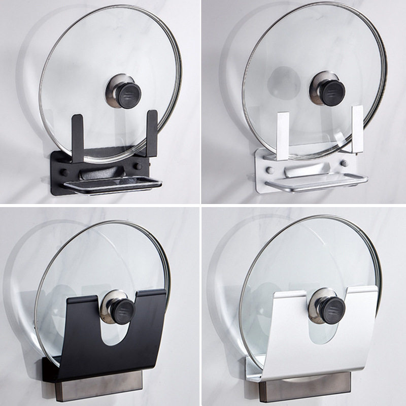 Hole-free pot cover rack wall-mounted kitchen cutting board rack storage layer shelf home wall-mounted cutting board rack rack hanging type