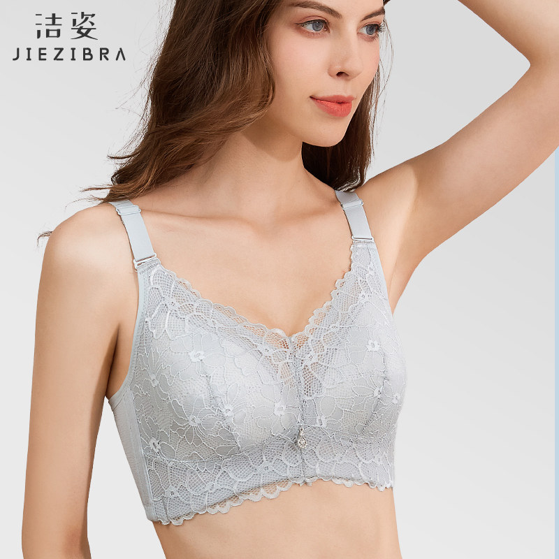 Underwear Women No steel ring Grand-breasted bra large size bra large size Poly Size Poly-Adjusted Type Closeted Breast Anti Drooping Summer Ultrathin