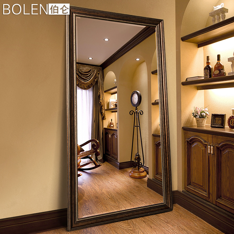 BOLEN wall hanging dressing mirror full body mirror floor mirror fitting mirror clothing store mirror bedroom vintage large mirror
