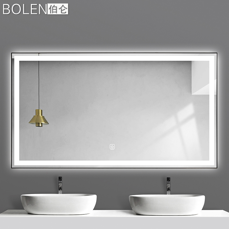 BOLEN smart bathroom mirror wall-mounted bathroom mirror LED light mirror toilet bathroom mirror anti-fog with light