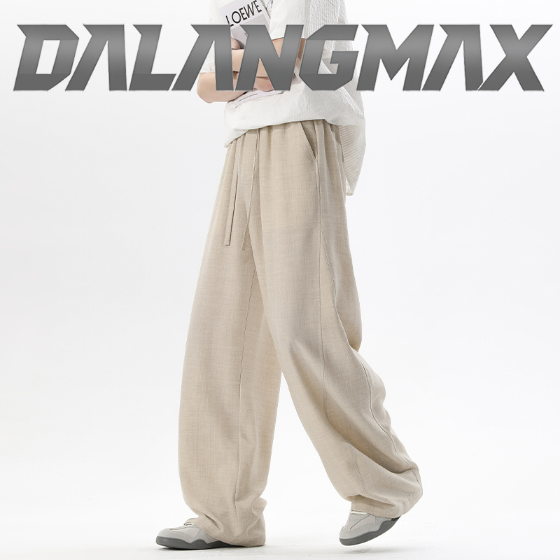 Dalangmax Chen Dalang Plus-Size Men's Clothing Summer New Trendy Chinese-Style Linen-Like Scimitar Loose Casual Pants