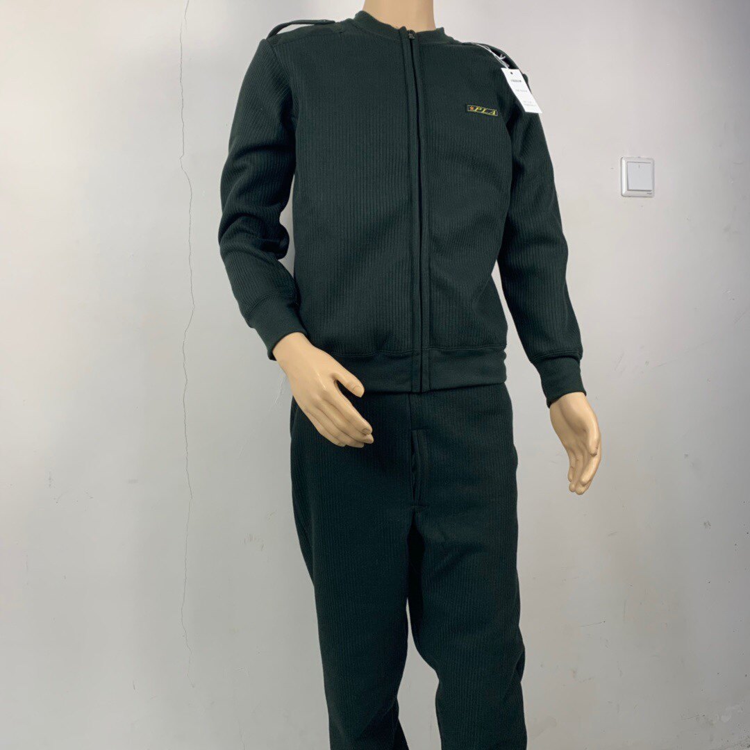 Suede suede pants warm leather clothing leather pants Heating clothes Trousers Thickened warm 20 The men's gush coat with long pants.