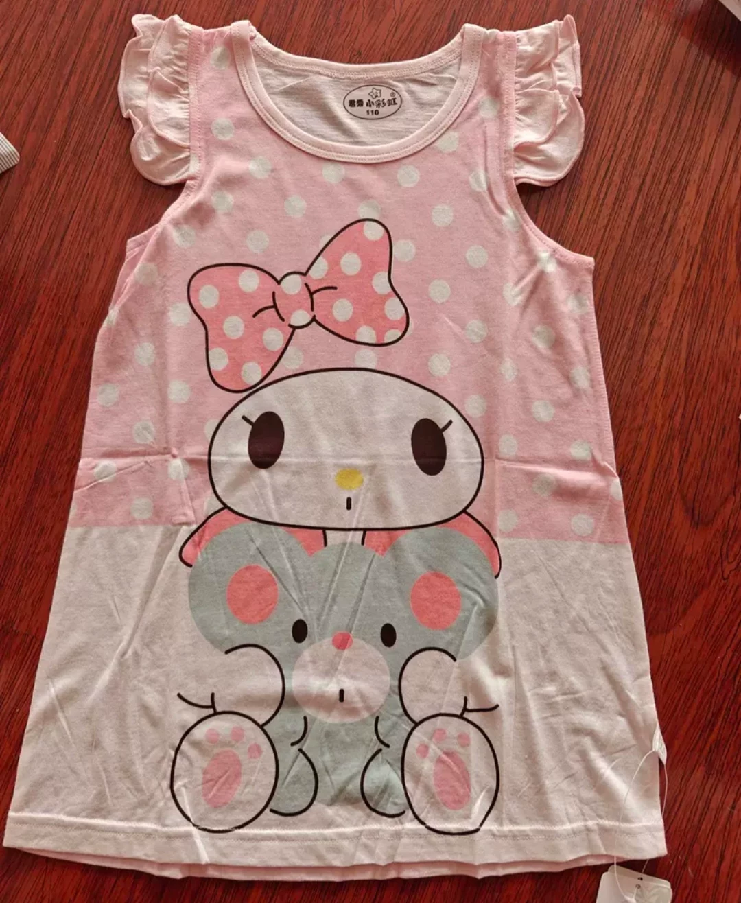Разгрузка Jinbei Junxiu Little Rainbow Девочки ночнушка летняя Lenzing Tencel Modal Bamboo Fiber Nightgown