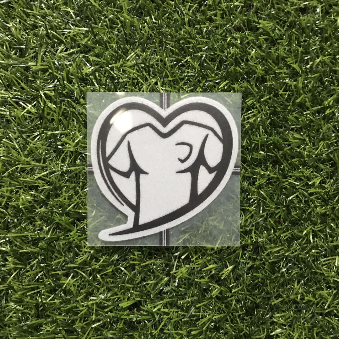 (In stock) 2014-19 sporting ID European Cup World Cup Qualifier Heart Badge See Description