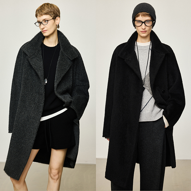 Black Label/Ace Classic Italian Texco Peruvian Inca Original Color Alpaca Multi-Wear Collar Flying Fish Coat Black Label/Ace Classic Italian Texco Peruvian Inca Original Color Alpaca Multi-Wear Collar Flying Fish Coat