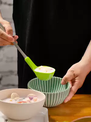 South Korea Siliman platinum silicone soup spoon home soup spoon big and small porridge spoon high temperature resistant non-stick pot