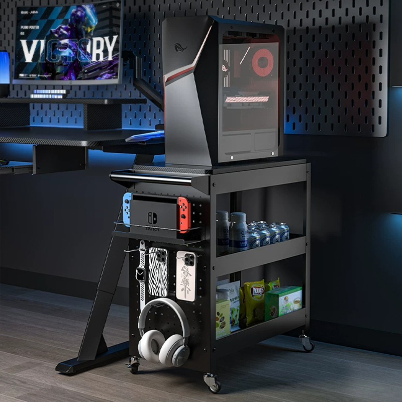 Host Stand, Mobile Base Station Chassis Rack, Small Cart Storage Rack, Gaming Room Setup, Computer Desk Side Storage Host Stand, Mobile Base Station Chassis Rack, Small Cart Storage Rack, Gaming Room Setup, Computer Desk Side Storage