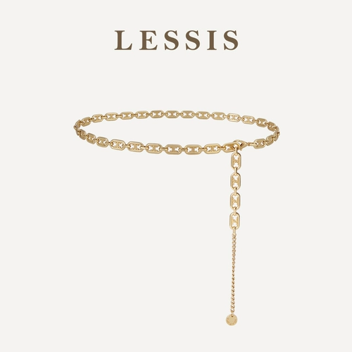 Металлический золотой аксессуар, брендовый ремень, подходит с юбкой, платье, цепь