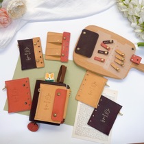 Original design leather notebook decorative accessories A8 A7 A6 zipper bag pen insert pad (pure original)