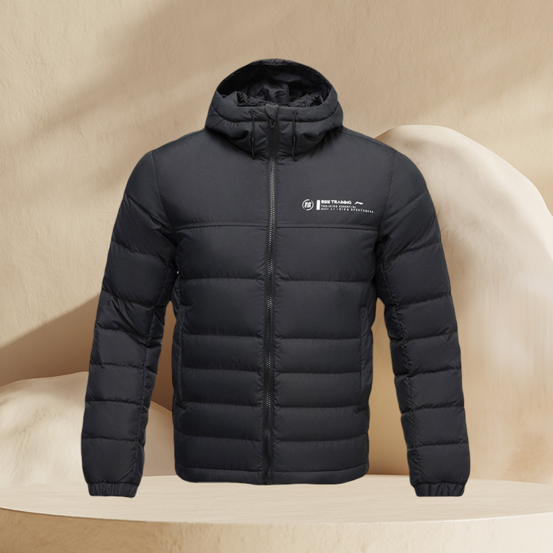 Li-Ning Genuine down Jacket Men's Winter New Short Lightweight Coat Duck down Warm Sportswear Aymq033