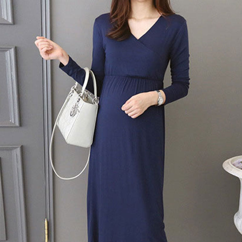 Pregnancy women's dress 2021 new foreign clothing online red suit Spring and autumn fashion Chauma for Chinese New Year's go out to the bottom skirt