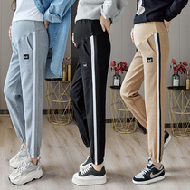 2021 Autumn New pregnant women pants loose thin belly pants pregnancy fashion outside wear bottom pants casual pants