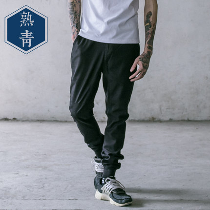 亚罗亚夏季男士休闲裤弹力修身哈伦长裤男 青