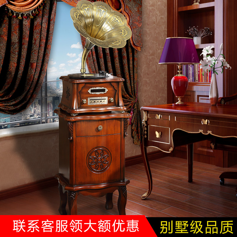Beauty Banana 2014 Old Vintage Vintage Black Glue Record Machine Solid Wood Antique Grammatical Sound Machine Bluetooth Sound