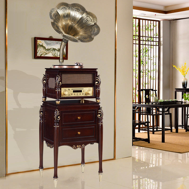 Beauty banana phonograph Q8 vintage living room home high - end antique black film record sound old - fashioned horn