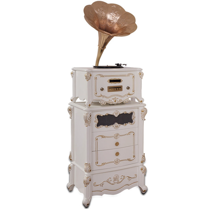 Canna F4 solid wood gramophone retro living room European-style record player home audio old-fashioned vinyl record player