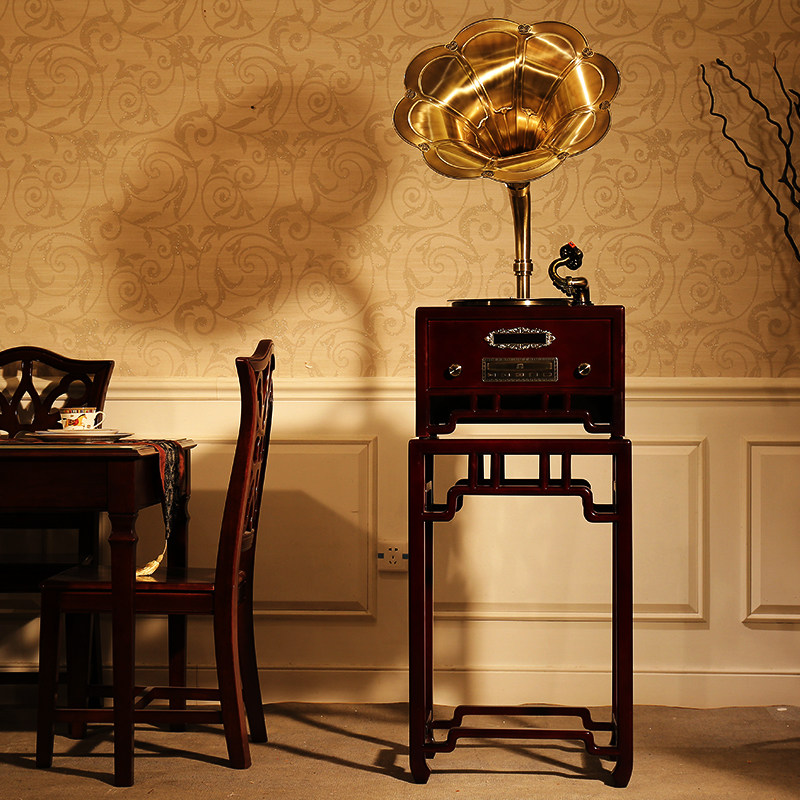 Beauty Banana Z8 Grammaine Machine Neoclassical Chinese Living Room Home z8 Antique Black Gel Record Machine Sound Big Horn