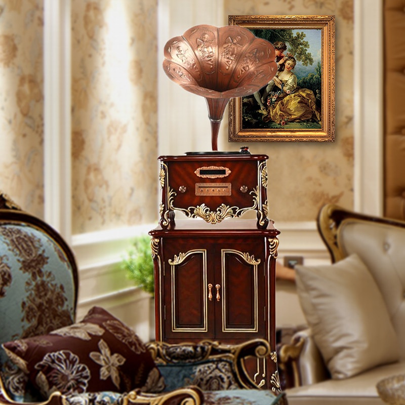 Canna phonograph F6 wine red Raphael red retro European-style living room home record player modern audio record player