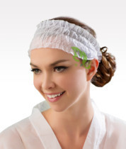 Disposable face hair harness non-woven fabric elastic headband beauty salon home makeup disposable headband headgear hot sale