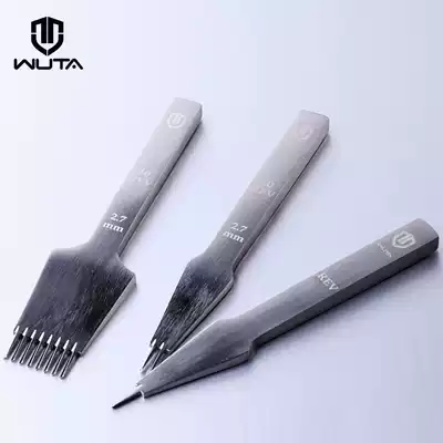 Without it hexagonal method chopping European oblique flat chopping positive and negative rhombic chopping handmade leather diy leather Cobbler tools