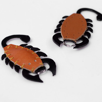 Without it small Scorpio cute key bag material bag scorpion hanging semi-finished DIY handmade leather WT713