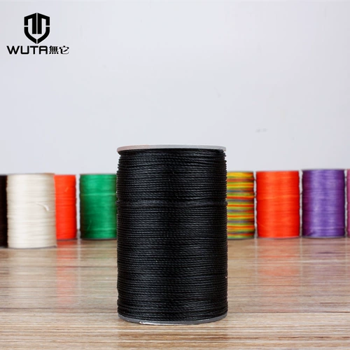 Без рук с шитью круглой восковой линии DIY Кожаная черная восковая линия