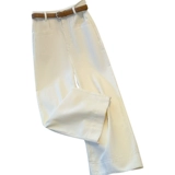 Белые летние прямые свободные джинсы, штаны, подходит для подростков, свободный крой