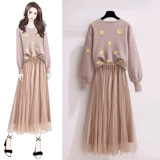 Свитер, демисезонный комплект, демисезонная юбка для отдыха, 2020 года