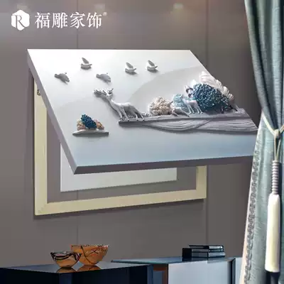 Fuchao home decoration three-dimensional 3D relief abstract home meter box painting mural hanging painting background wall manual painting decorative painting