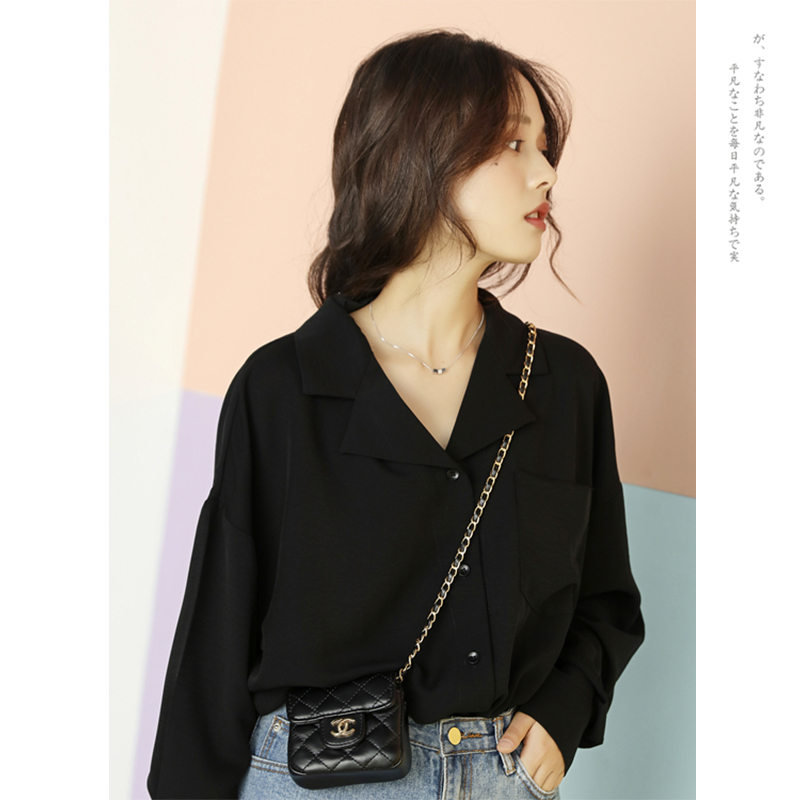 Small Crowddesign Sensation Snowspinning Shirt Woman Spring Dress 2022 New Spring Autumnale Style Port Breeze to V-neck blouses