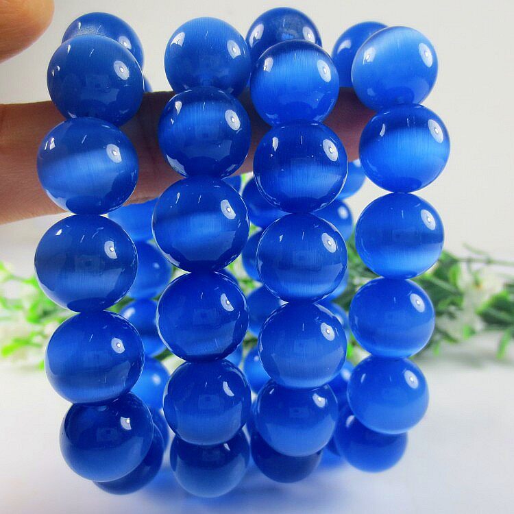 Taoist supplies bracelet cat's eye bracelet gemstone dark blue