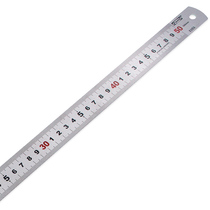 Paola Stainless steel ruler 50cm Male imperial double-sided scale drawing steel ruler 5353