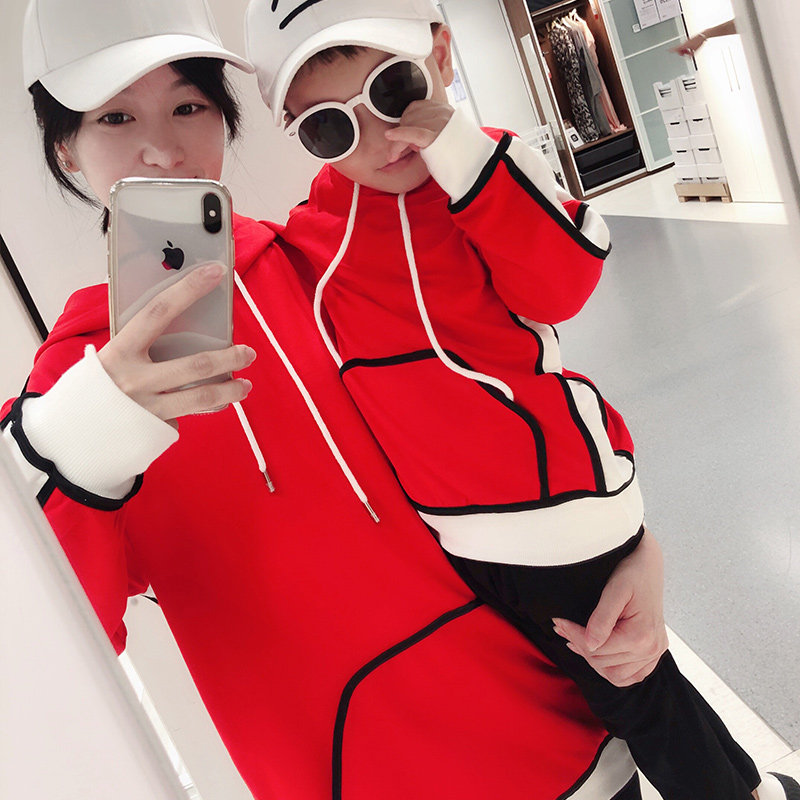 Pro-child clothing spring autumn clothing 2022 new tide family of three-four-mouthed mother and son fitted jacket autumn high-end pro-sub-dress