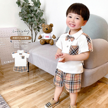 Small and medium children Gsubnet red suit 2022 Summer baby pure cotton short sleeve casual clothes Children Inlenxia dress